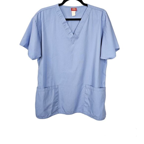 Dickies Scrubs Blue Pant and Tops Set Of 3 - Picture 5 of 13